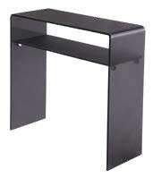 Console en verre gris ardoise