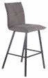 Tabouret de bar anthracite en tissu 42 × 52 cm