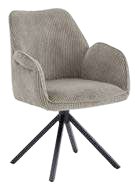 Fauteuil rotatif en tissu 58 × 48 cm