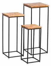 Lot de 3 sellettes en palissandre