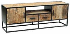 Meuble TV Hi-Fi Chamonix, 2 portes, 2 tiroirs, 1 niche