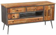 Meuble TV Zermatt, 4 tiroirs, 1 porte, 1 niche