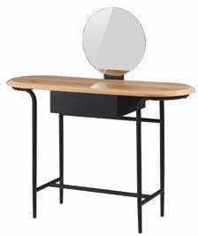 Coiffeuse avec miroir en chêne
