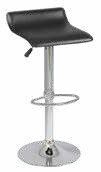 Tabouret de bar noir synthétique