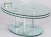 Table basse, verre trempé 88 × 58 cm
