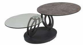 Table basse ovale céramique 80 × 59 cm