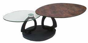 Table basse ovale céramique 88 × 58 cm
