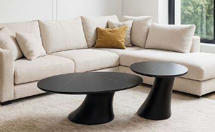 Lot de 2 tables gigognes céramique