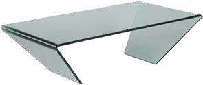 Table basse en verre 120 × 65 cm