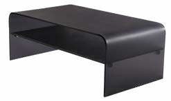Table basse gris ardoise en verre