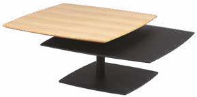 Table basse carrée modulable en verre