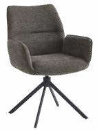 Chaise rotative en tissu 59 × 46 cm