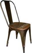 Chaise en bois recyclé, assise bois