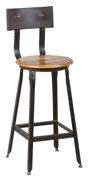 Chaise snack en manguier, assise bois