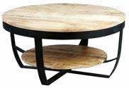 Table basse en palissandre Ø 80 cm