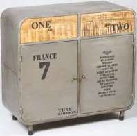 Bahut en manguier, 2 portes, 2 tiroirs