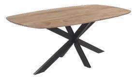 Table de salle ovale en acacia