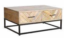 Table basse Durban, 2 tiroirs