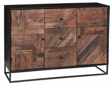 Bahut Madrid, 2 portes, 3 tiroirs, 1 rayon par porte (fixe)