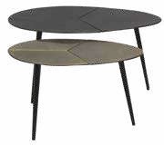 Lot de 2 tables en aluminium 78 × 45 cm