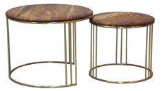 Lot de 2 tables en acacia Ø 60 cm – réf. 4207