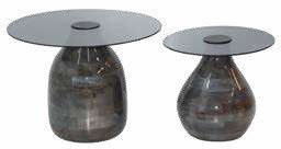 Lot de 2 tables en manguier Ø 55 cm