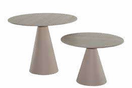 Lot de 2 tables en métal Ø 60 cm – réf. 4212