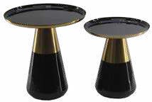 Lot de 2 tables en métal Ø 50 cm – réf. 4214