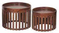 Lot de 2 tables basses en manguier