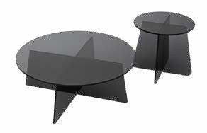 Bout de canapé en verre Ø 50 cm