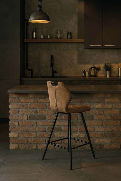Chaise de bar rotative en métal