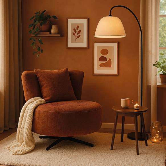 Fauteuil rotatif en tissu 81 × 90 cm
