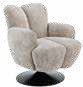 Fauteuil rotatif en tissu 78 × 85 cm