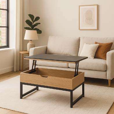 Table basse relevable céramique